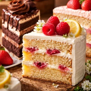 A beautiful selection of wedding cake flavors for your special day.