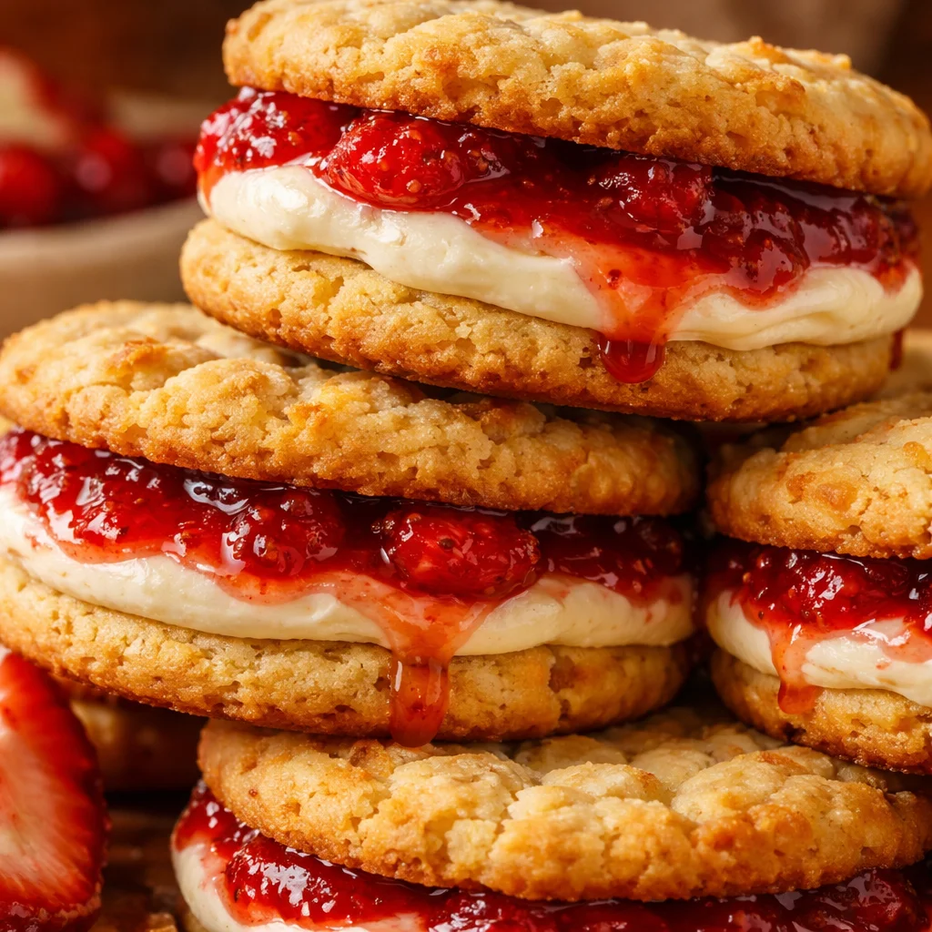 Delicious Strawberry Cheesecake Cookies on a plate