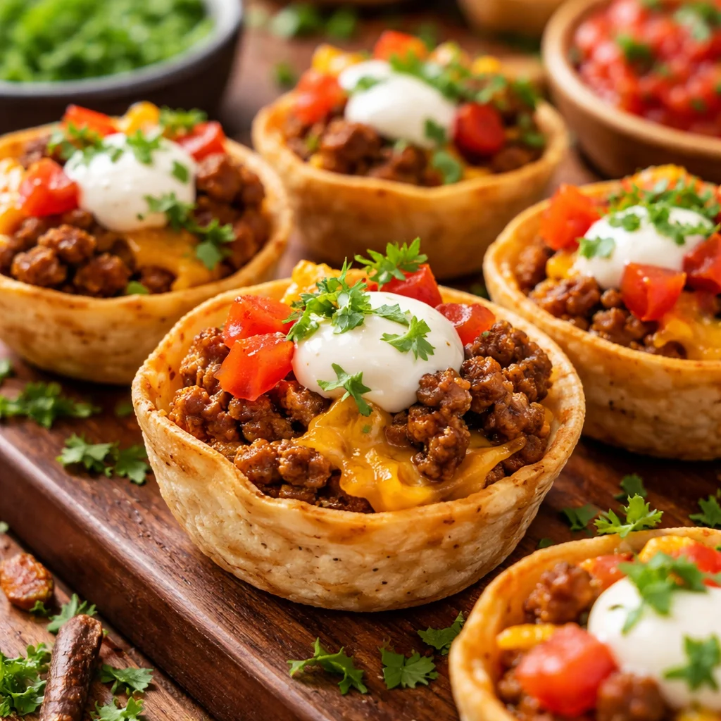 Delicious Taco Ranch Bites served on a platter with dipping sauce